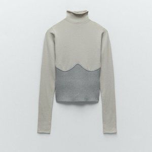 corset sweater zara
